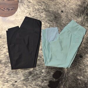Old Navy Black and Mint Leggings